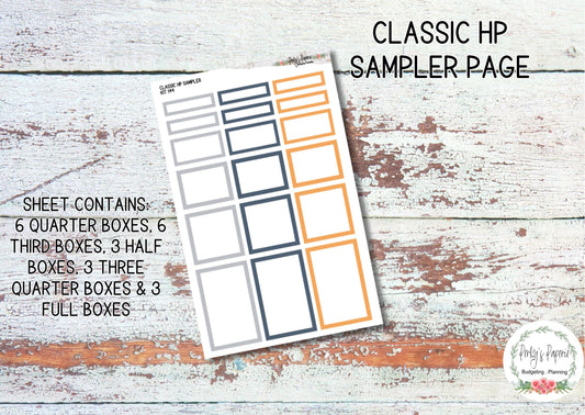 Classic HP Sampler Kit 144 Cozy Autumn | Functional Planner Stickers | Budget Boxes | Planner Box Stickers | EC | Makselife