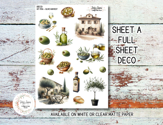 Olive Harvest in Tuscany Sticker Sheets # 170 – Fall and Autumn Planner Stickers