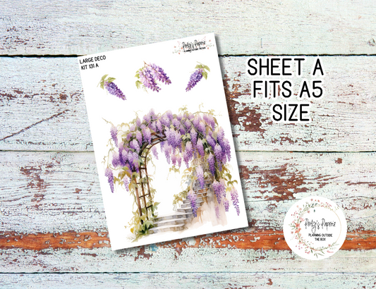 Transparent Extra Large, Jumbo Deco Planner Sticker For Your Overview Pages, Blank Daily Pages or Journal Page Penelopes Diary 131