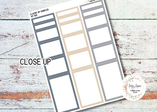Classic HP Sampler Kit 168 Seaside Lighthouse | Functional Planner Stickers | Budget Boxes | Planner Box Stickers | EC