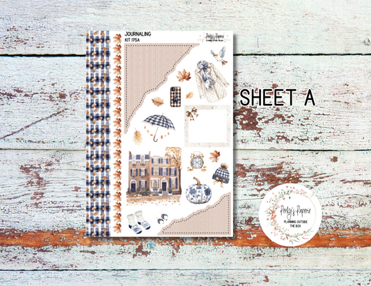 Autumn at Foxbury Manor Journal, Scrapbook, Daily Planner Sticker Kit 175, Weekly and Daily Journaling Kit