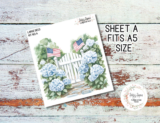 Transparent Extra Large, Jumbo Deco Planner Sticker For Your Overview Pages, Blank Daily Pages or Journal Page July at the Island Kit 162