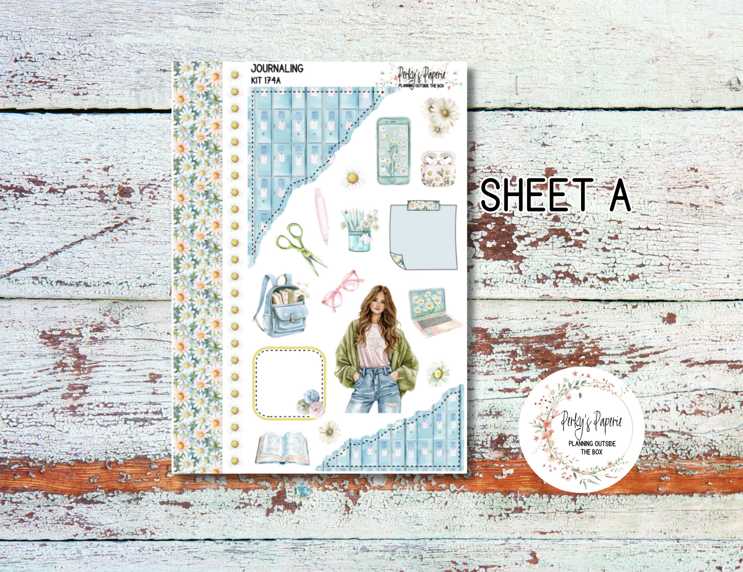 School Daze-y Journal, Scrapbook, Daily Planner Sticker Kit 174, Weekly and Daily Journaling Kit