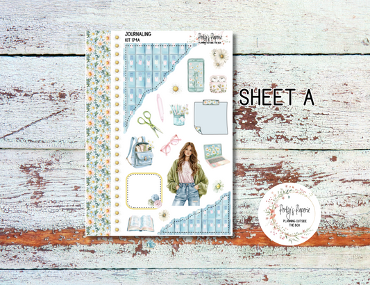 School Daze-y Journal, Scrapbook, Daily Planner Sticker Kit 174, Weekly and Daily Journaling Kit