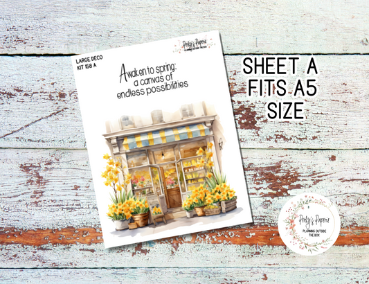 Transparent Extra Large, Jumbo Deco Planner Sticker For Your Overview Pages, Blank Daily Pages or Journal Page Spring Awakens 158