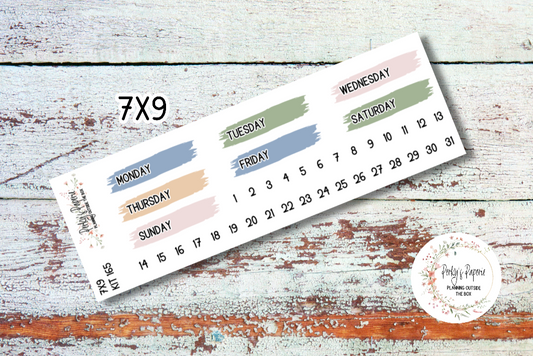 Brush Stroke Mixed Color Date Covers Colorful Planner Stickers for Various Planners Kit 165,  Days of the Week Date Cover, Redate Stickers