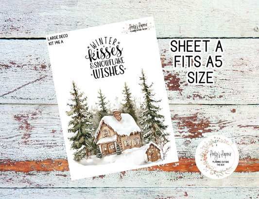 Transparent Extra Large, Jumbo Deco Planner Sticker For Your Overview Pages, Blank Daily Pages or Journal Page Kit 146