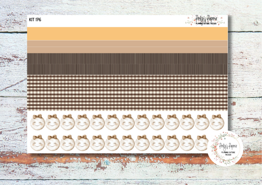 Sweet Halloween Weekly Washi Sticker Sheet 176, Functional and Decorative Stickers, Planner Stickers