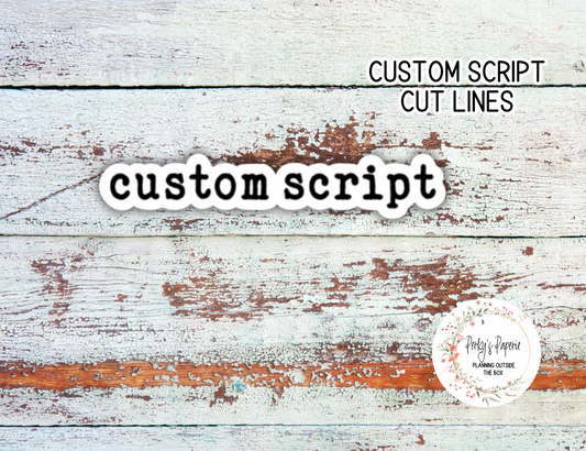 Custom Typewriter Script Planner Stickers, Personalized Text, Personalized Planner Sticker and Customizable Sticker