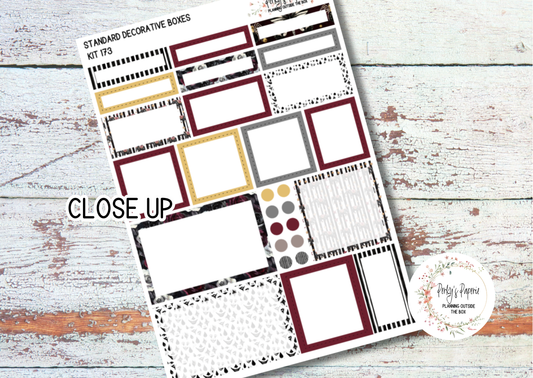 Sinister Carnival Decorative Planner Boxes in Standard 1.5" Kit 173 for Functional and Decorative Planning. Fits Most Standard Size Planner