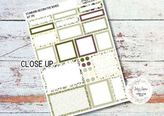 Olive Harvest in Tuscany Fall Decorative Planner Boxes in Standard 1.5" Kit 170 for Functional and Decorative Planning. Fits Most Standard Size Planner