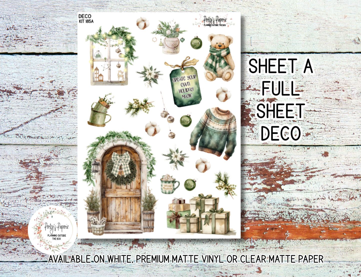 Scandinavian Christmas Planner Stickers | Cozy Winter and Christmas Journal Kit #185 | Neutral Holiday Decorative Stickers for Bullet Journals, Planners & Scrapbooks