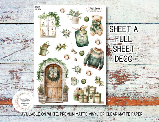 Scandinavian Christmas Planner Stickers | Cozy Winter and Christmas Journal Kit #185 | Neutral Holiday Decorative Stickers for Bullet Journals, Planners & Scrapbooks