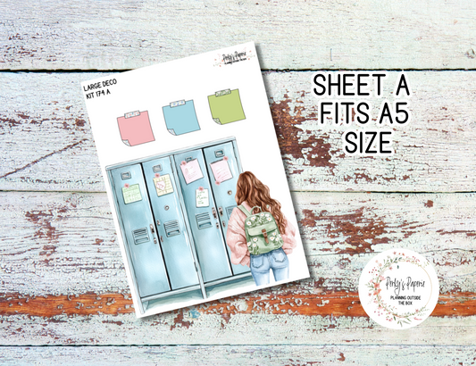 School Daze-y Transparent Extra Large, Jumbo Deco Planner Sticker For Your Overview Pages, Blank Daily Pages or Journal Page 174