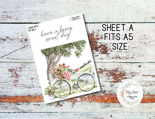 Strawberry Summer Transparent Extra Large, Jumbo Deco Planner Sticker For Your Overview Pages, Blank Daily Pages or Journal Page 166