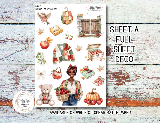 An Apple A Day Sticker Sheets # 169 – Fall and Autumn Apple Planner Stickers