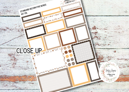 Sweet Halloween Decorative Planner Boxes in Standard 1.5" Kit 176 for Functional and Decorative Planning. Fits Most Standard Size Planner