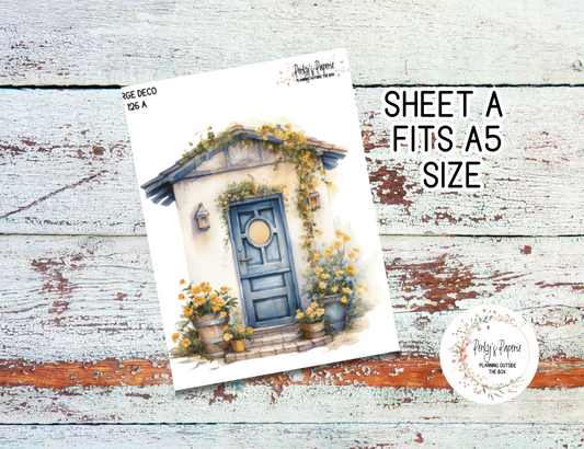 Transparent Extra Large, Jumbo Deco Planner Sticker For Your Overview Page, Blank Daily Page or Journal Page, Summer Primrose Door Kit 126