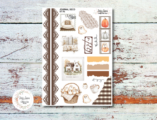 Sweet Halloween Journal Deco Sticker Sheet – Kit #176 | Aesthetic Planner Stickers | Fits All Planners