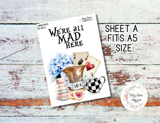 Transparent Extra Large, Jumbo Deco Planner Sticker For Your Overview Pages, Blank Daily Pages or Journal Page Modern Wonderland 160