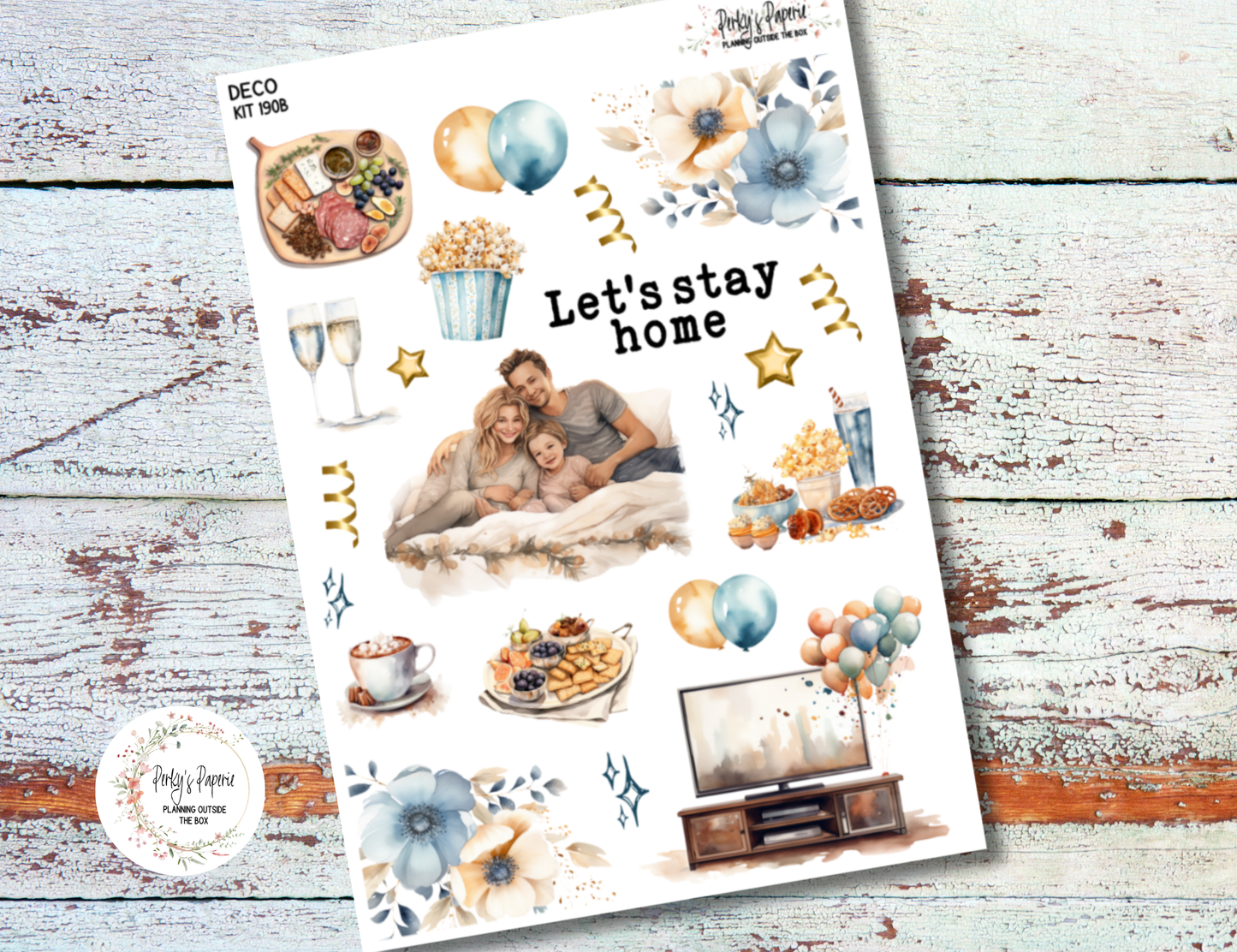 New Year’s at Home Sticker Kit | Cozy New Year Planner Stickers | Stay Home Celebration Stickers for Journaling, Scrapbooking & Planner Decorating | Kit 190