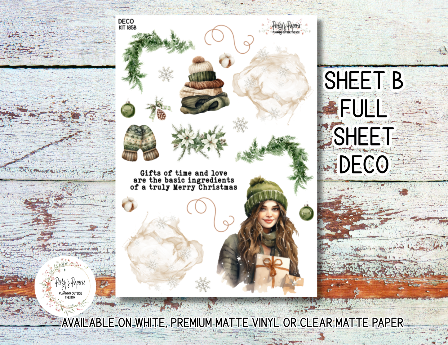 Scandinavian Christmas Planner Stickers | Cozy Winter and Christmas Journal Kit #185 | Neutral Holiday Decorative Stickers for Bullet Journals, Planners & Scrapbooks