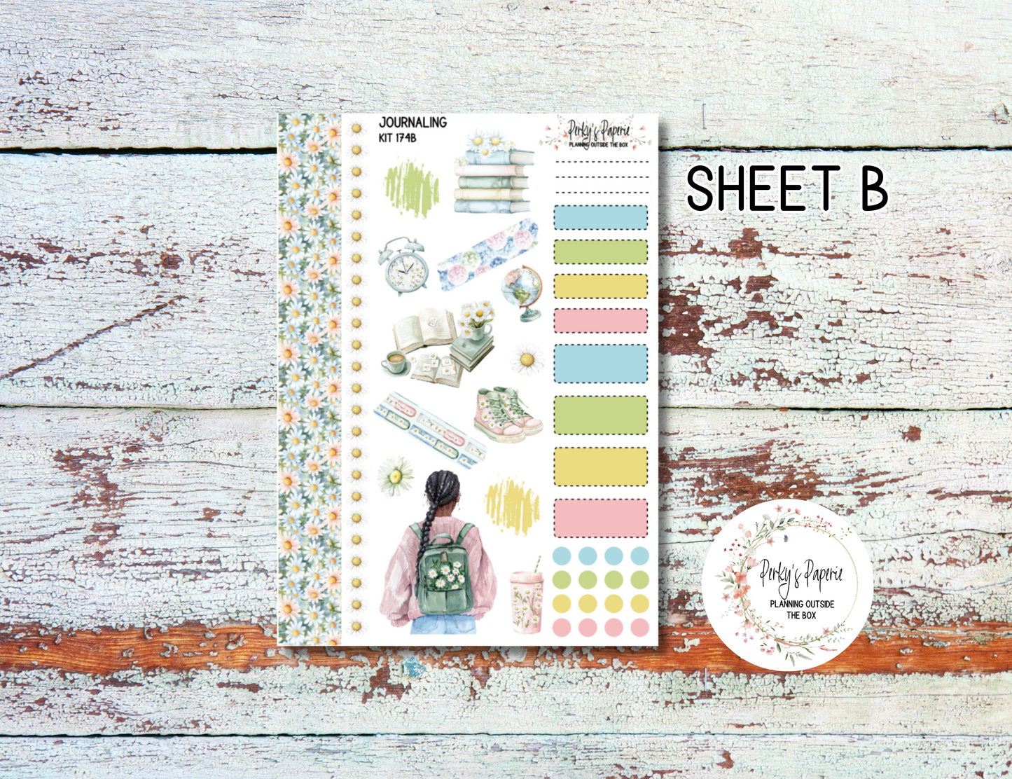 School Daze-y Journal, Scrapbook, Daily Planner Sticker Kit 174, Weekly and Daily Journaling Kit