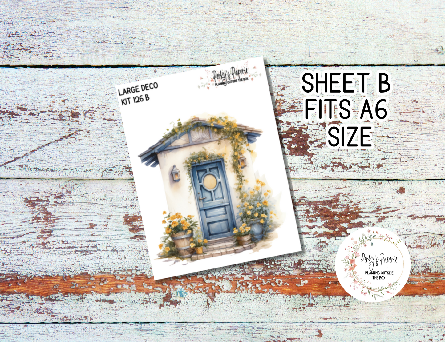 Transparent Extra Large, Jumbo Deco Planner Sticker For Your Overview Page, Blank Daily Page or Journal Page, Summer Primrose Door Kit 126