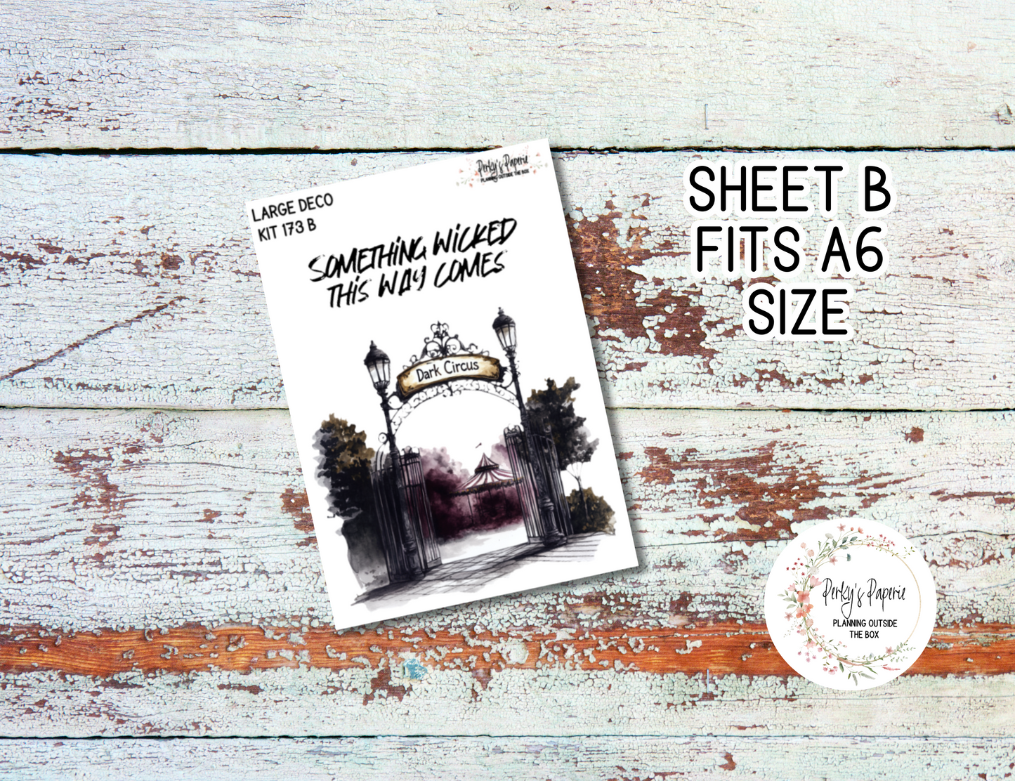 Sinister Carnival Transparent Extra Large, Jumbo Deco Planner Sticker For Your Overview Pages, Blank Daily Pages or Journal Page 173