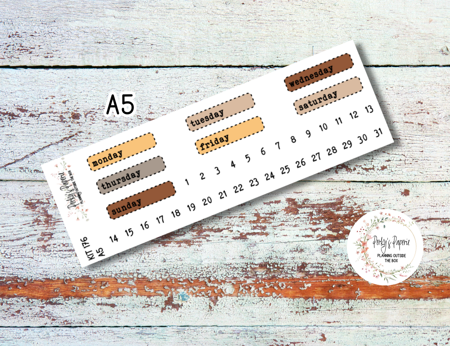 Sweet Halloween Stitched Box Mixed Color Date Covers Colorful Planner Stickers for Various Planners Kit 176,  Days of the Week Date Cover, Redate Stickers