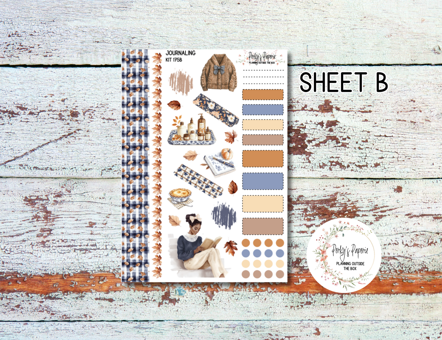 Autumn at Foxbury Manor Journal, Scrapbook, Daily Planner Sticker Kit 175, Weekly and Daily Journaling Kit