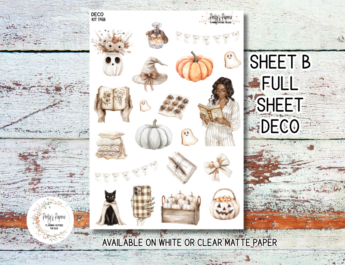 Sweet Halloween Sticker Sheets # 176 – Halloween Planner Stickers