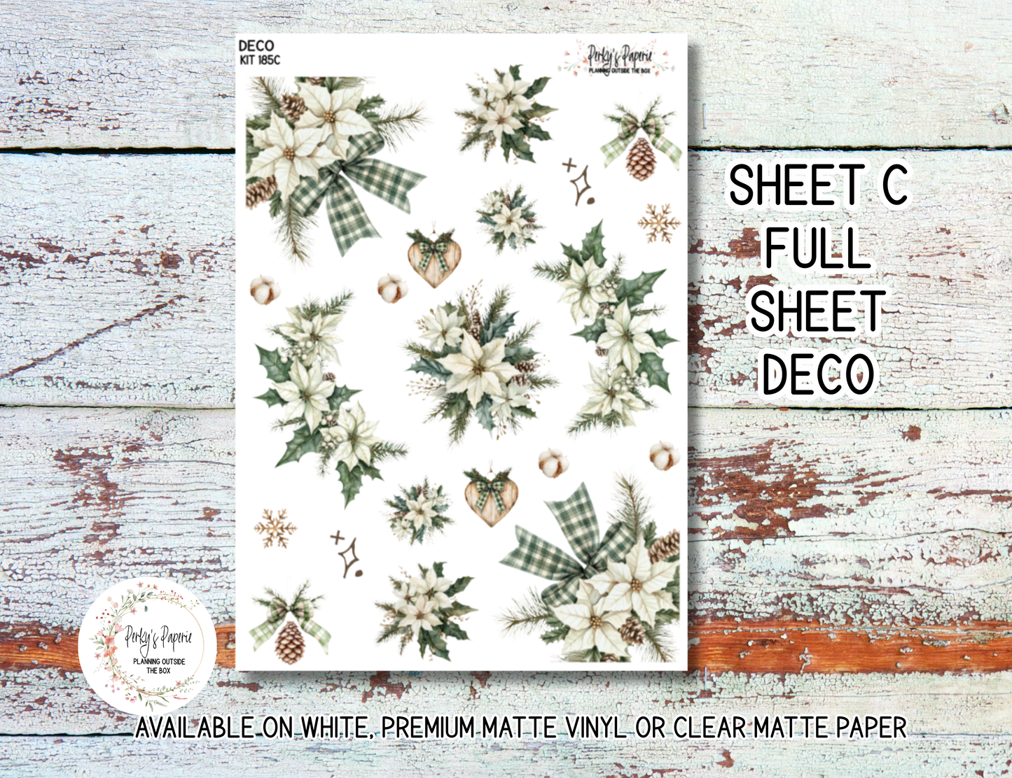 Scandinavian Christmas Planner Stickers | Cozy Winter and Christmas Journal Kit #185 | Neutral Holiday Decorative Stickers for Bullet Journals, Planners & Scrapbooks