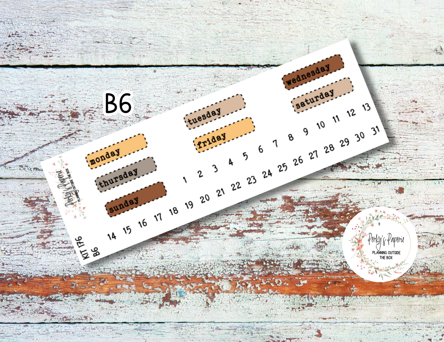 Sweet Halloween Stitched Box Mixed Color Date Covers Colorful Planner Stickers for Various Planners Kit 176,  Days of the Week Date Cover, Redate Stickers