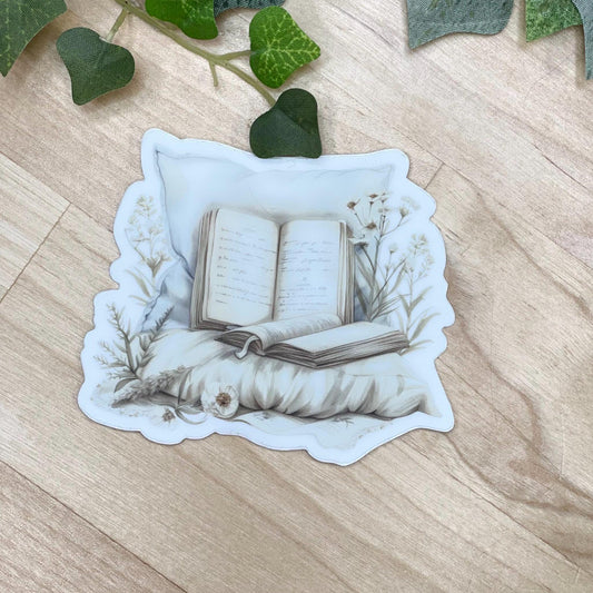 Cozy Reading Space Die Cut Sticker, Meme Sticker, Funny Sticker, Planner Set Up Sticker , Happy Sticker