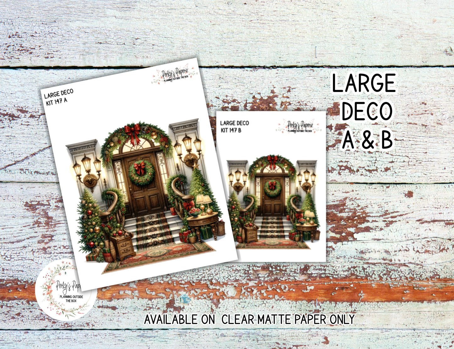 Vintage Santa Christmas Journaling Stickers Kit 147 | Planner Stickers for Planners, Journals, Junk Journals and Scrapbooking