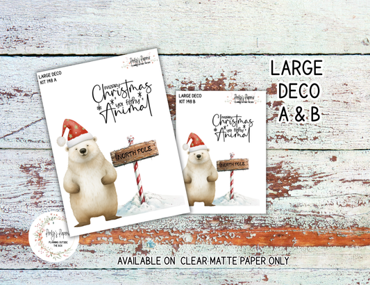 Polar Bear Christmas Sticker Kit 148 | Cozy Winter Planner Stickers | Cute Holiday Polar Bears | Decorative Journal Stickers for Any Planner