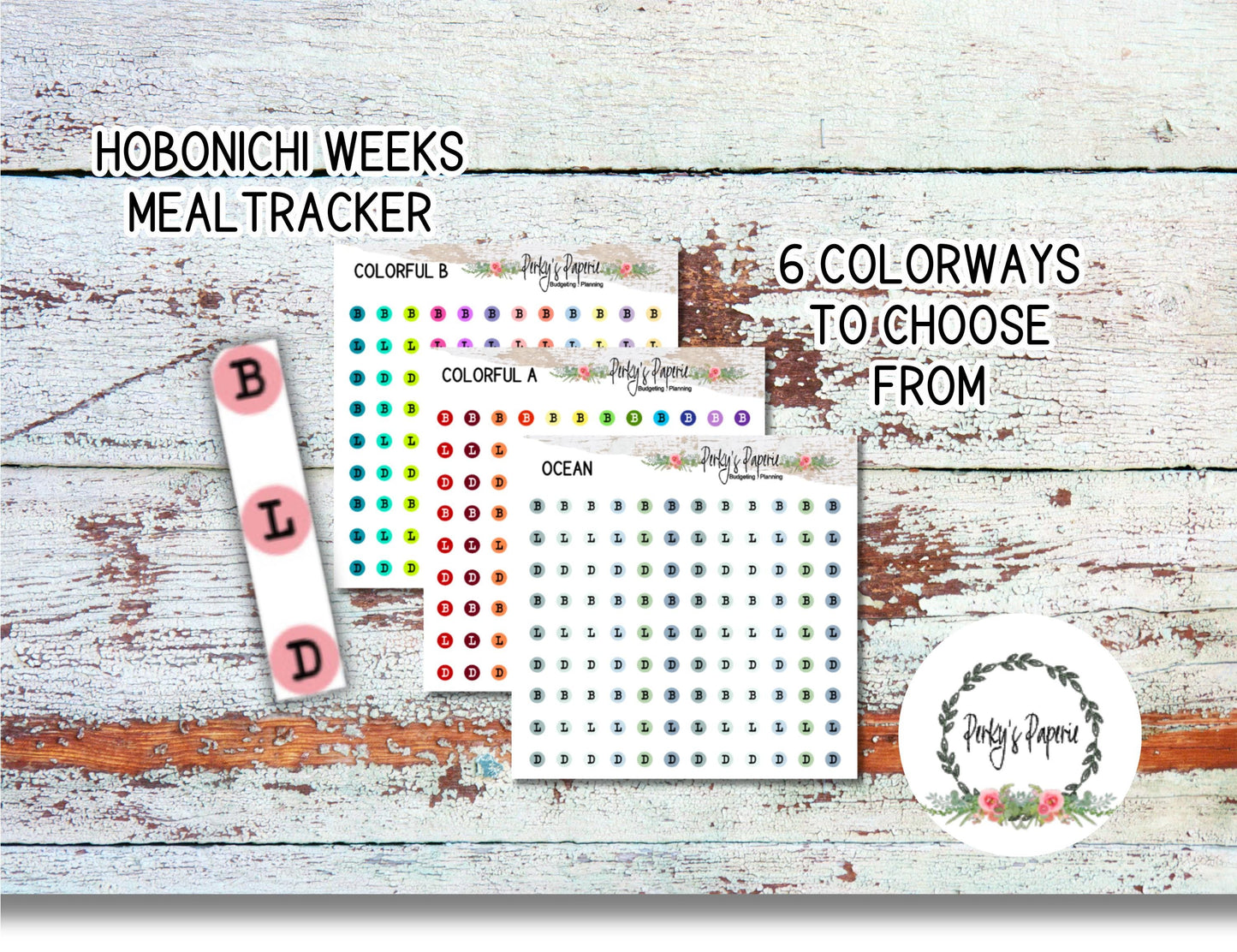 Hobonichi Weeks Meal Tracker Planner Stickers, Breakfast, Lunch and Dinner Tracker, Health and Wellness Stickers, Meal Plan, Macro Tracker