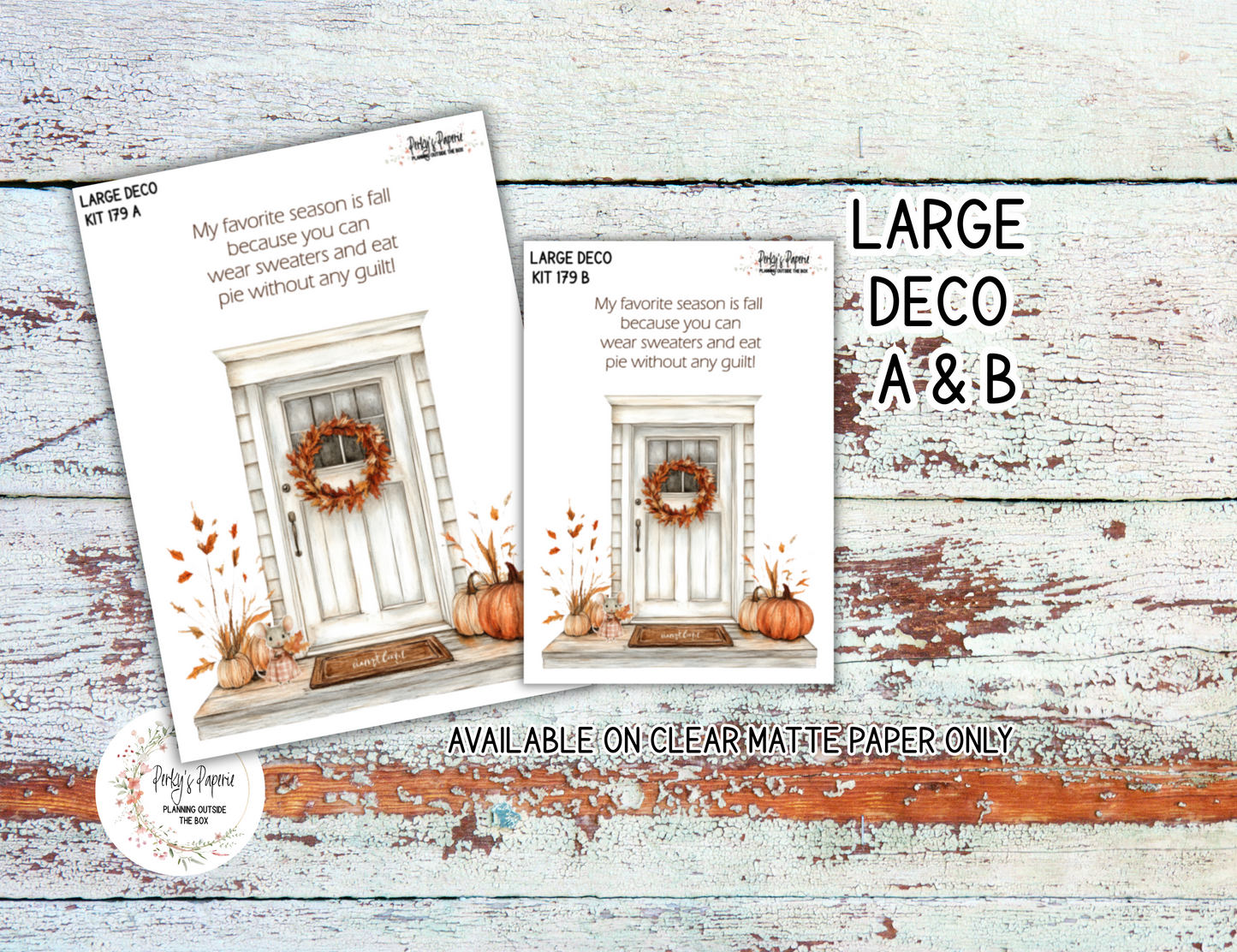 Fall Harvest in Plaid # 179 – Autumn Feels in Orange, Browns and Plaid Planner Stickers Micro Kit