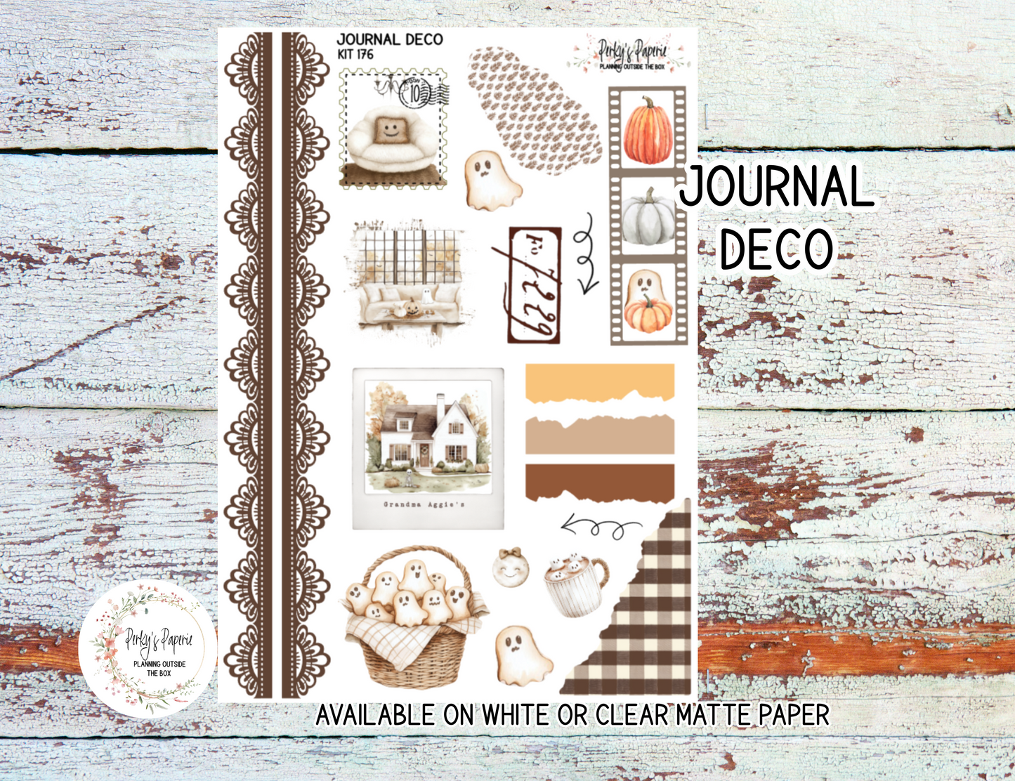 Sweet Halloween Sticker Sheets # 176 – Halloween Planner Stickers