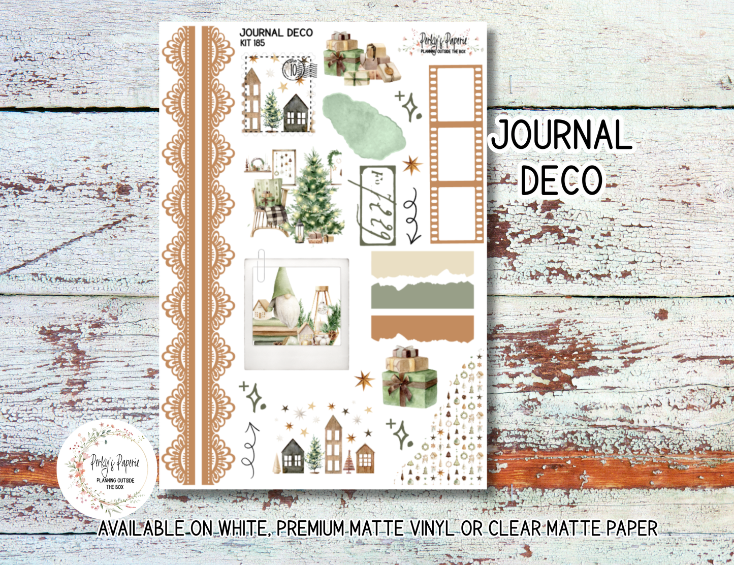 Scandinavian Christmas Planner Stickers | Cozy Winter and Christmas Journal Kit #185 | Neutral Holiday Decorative Stickers for Bullet Journals, Planners & Scrapbooks