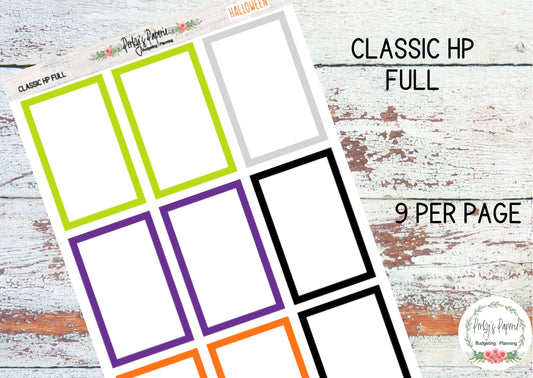 Halloween Classic HP Colorful Planner Boxes |  Colorful Boxes | Functional Planner Stickers | Budget Boxes | Planner Boxes