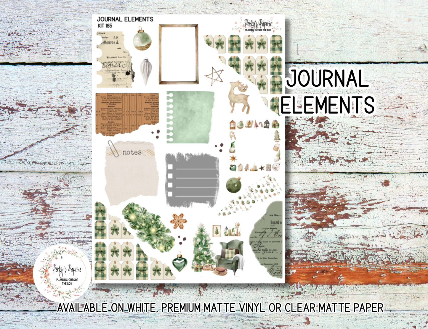 Scandinavian Christmas Planner Stickers | Cozy Winter and Christmas Journal Kit #185 | Neutral Holiday Decorative Stickers for Bullet Journals, Planners & Scrapbooks