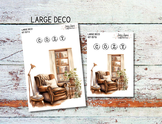 Transparent Extra Large, Jumbo Deco Planner Sticker For Your Overview Pages, Blank Daily Pages or Journal Bookish Happy Place Kit 157