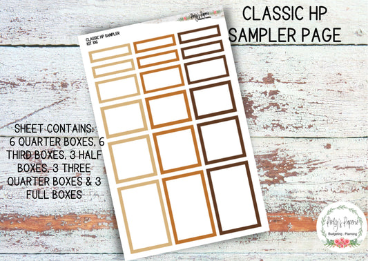 Boho Fall Autumn Floral 106 Classic HP Sampler Boxes | Functional Planner Stickers | Budget Boxes | Planner Box Stickers | EC | Makselife