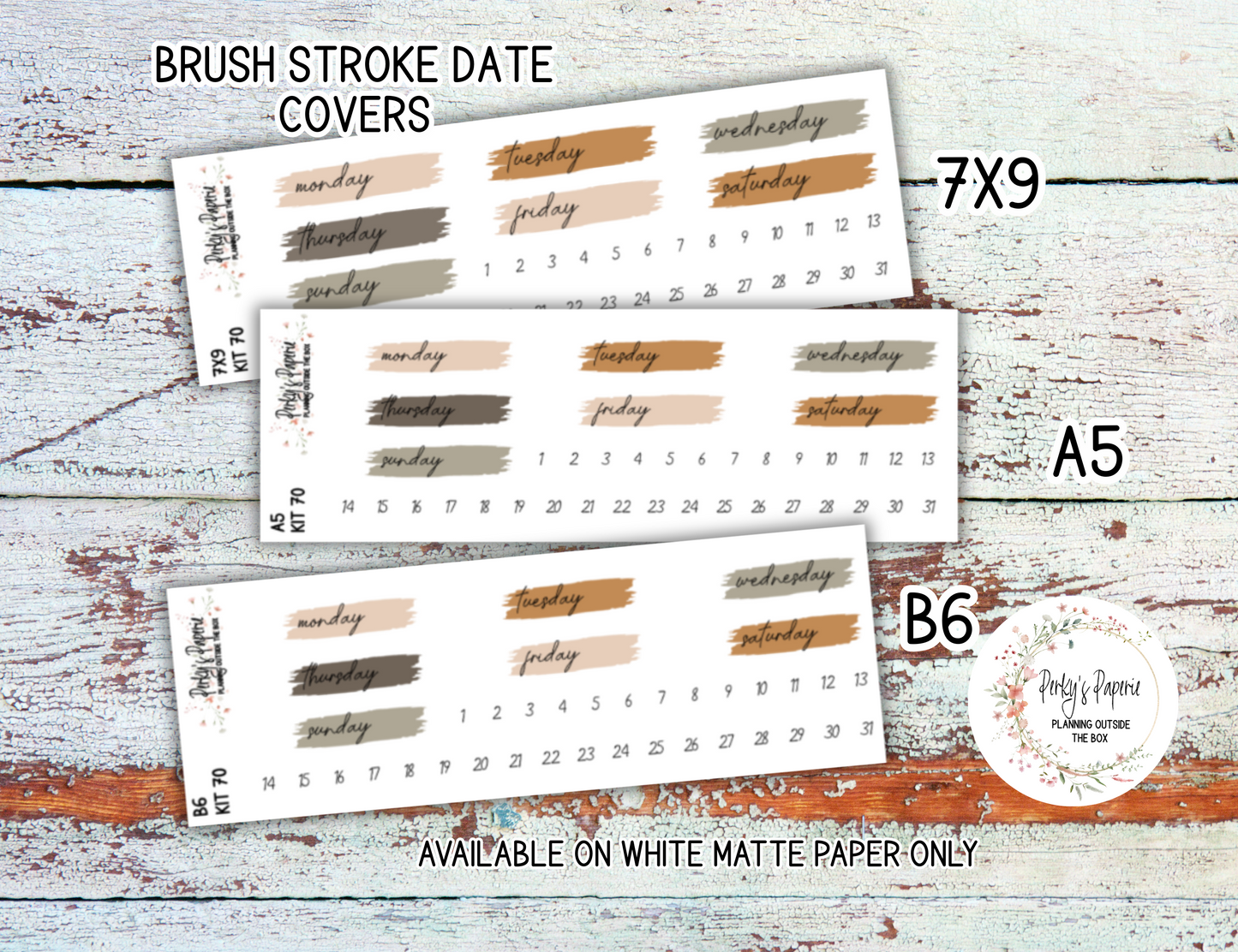 Boho Luna Moth and Florals #70 – Neutral  Planner Stickers Micro Kit