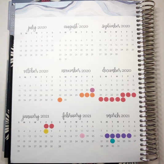 Color Coding Dot Stickers for Planners | 5x7 Functional Planner Stickers | Neutral & Colorful Dots in White or Clear Matte | Teacher, Budget, Organizing Dots