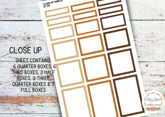 Boho Fall Autumn Floral 106 Classic HP Sampler Boxes | Functional Planner Stickers | Budget Boxes | Planner Box Stickers | EC | Makselife