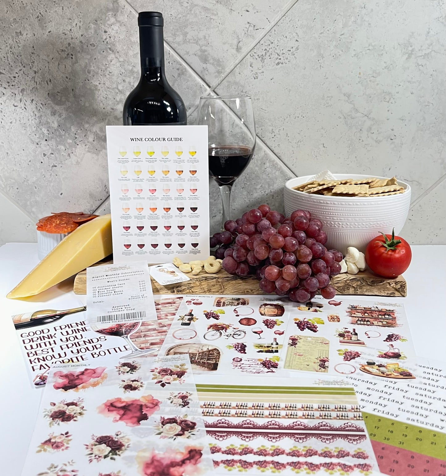 Monthly Sticker Subscription Box – 5 Washi Sticker Sheets + Exclusive Monthly Themed Goodies - Cancel Anytime