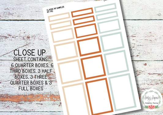 Classic HP Sampler Kit 142 Fall Days | Functional Planner Stickers | Budget Boxes | Planner Box Stickers | EC | Makselife